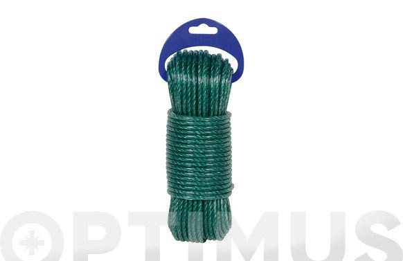 CUERDA PE CABLEADA 4C 5MM 10 MT VERDE