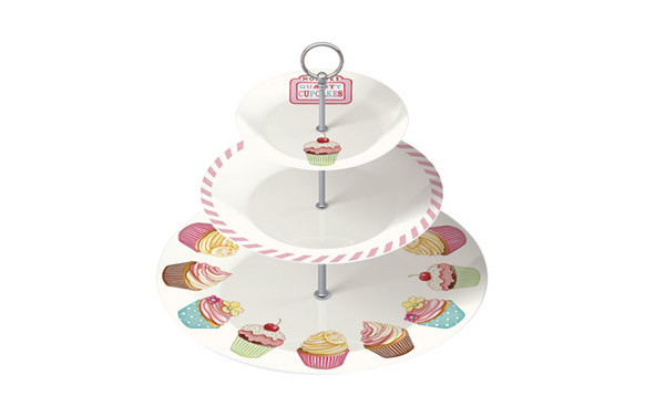 BANDEJA CON SOPORTE 3 ALTURAS FIRST 5130525-CUPCAKES