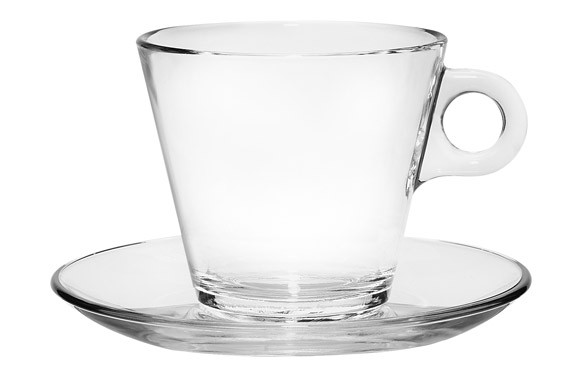 TAZA TE C/PLATO TRANSP.SET 4U T05000-28CL