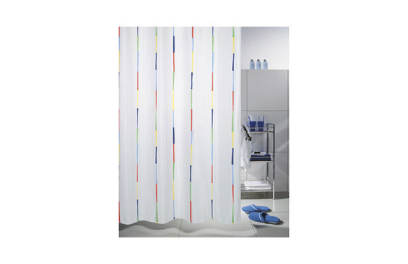 CORTINA BAÑO POLIESTER 180X200CM DARIO MULTICOLOR