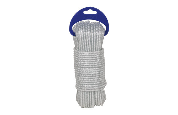 CUERDA PE PLASTIFICADA BLANCA 5MM-15 MT