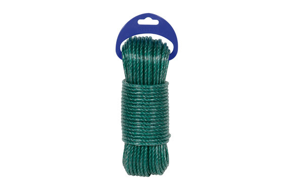 CUERDA PE PLASTIFICADA VERDE 5MM-25 MT