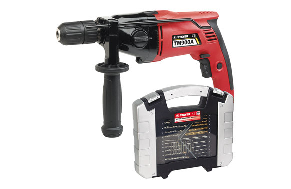 TALADRO PERCUTOR + SET DE BROCAS 900 W
