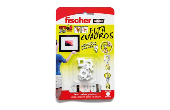 FIJA CUADROS 8 UNIDADES BLANCO