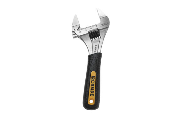 LLAVE AJUSTABLE SUPER APERTURA 34 MM. 6\" - 150 MM. BOCAS XTRA FINAS, ACERO CROMO VANADIO