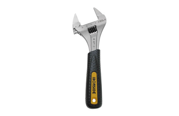 LLAVE AJUSTABLE SUPER APERTURA 39 MM. 8\" - 200 MM. BOCAS XTRA FINAS, ACERO CROMO VANADIO