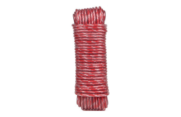 CORDON POLIESTER PLASTIFICADO 3MM-15MT ROJO