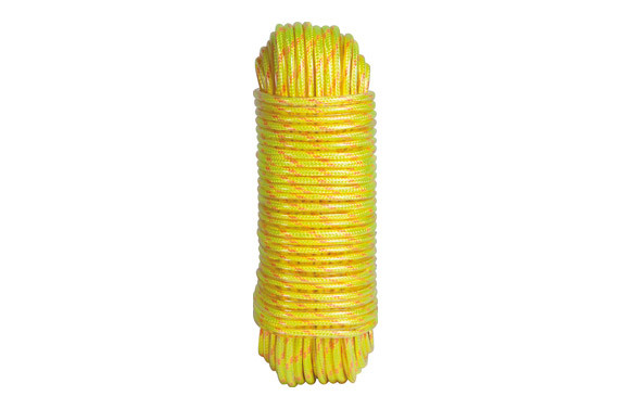 CORDON POLIESTER PLASTIFICADO 5MM-25MT AMARILLO FLUOR