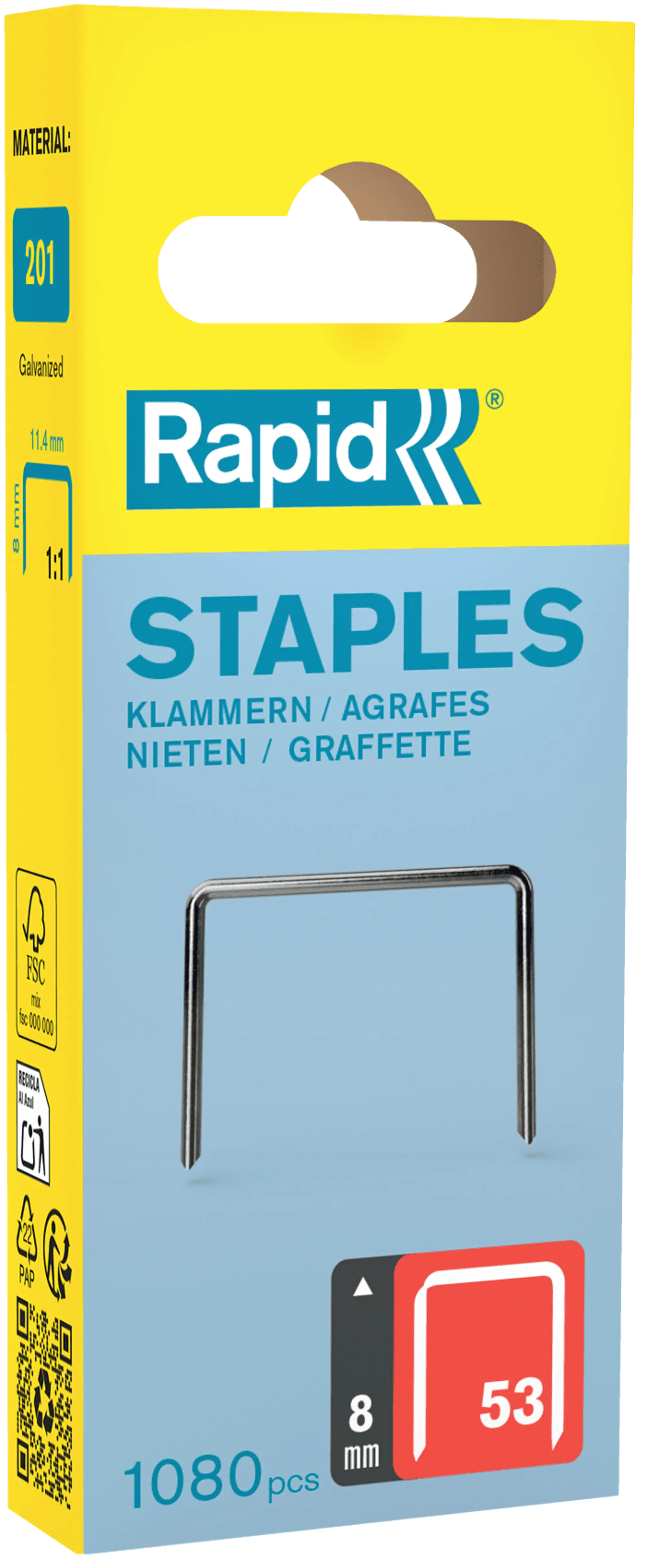 GRAPAS 53/8 MM. ACERO 1.080 UDS.