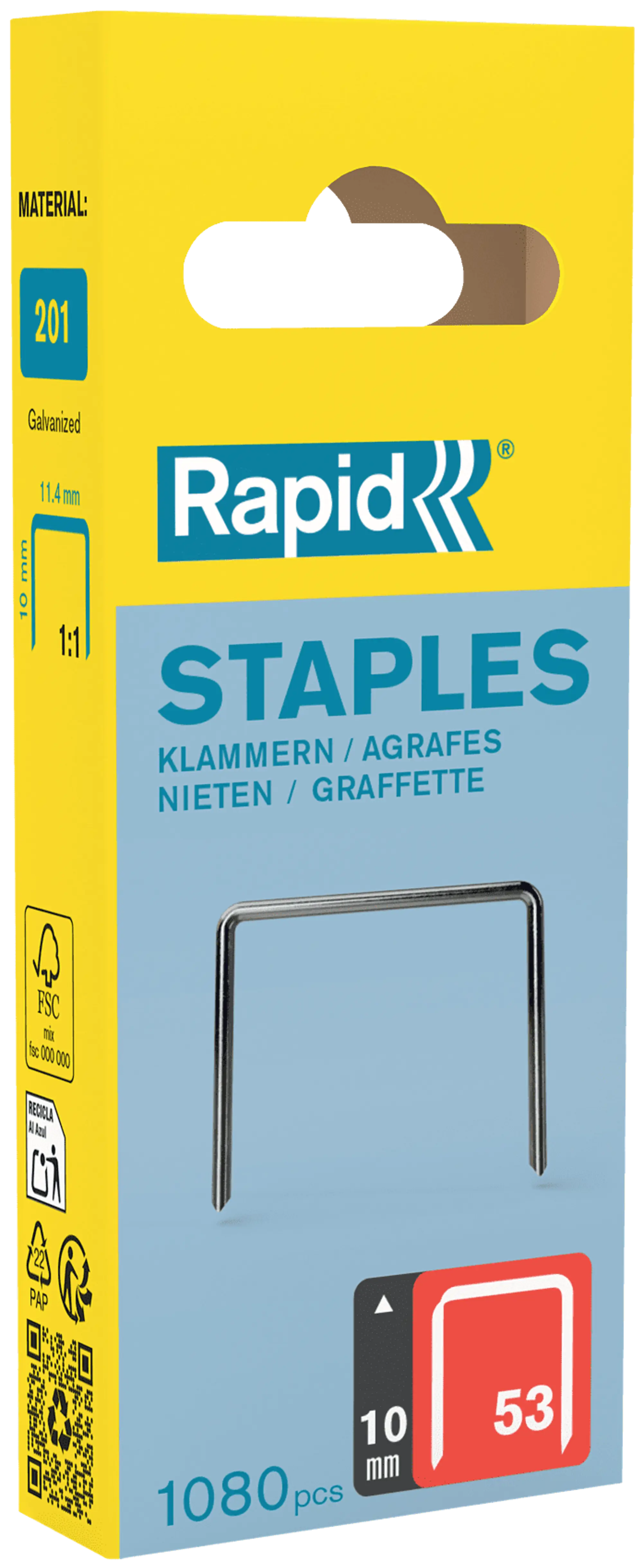 GRAPAS 53/10 MM. ACERO 1.080 UDS.