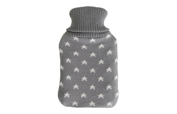 BOLSA AGUA CALIENTE FORRO LANA 1 L ESTRELLAS GRIS