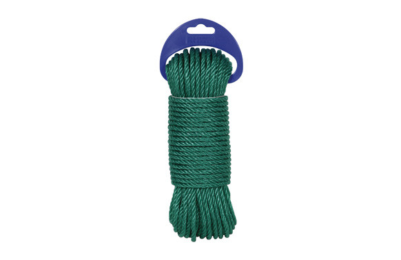 CUERDA PE CABLEADA 4C 5MM 20 MT VERDE