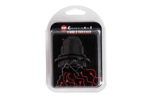 PORTALAMPARAS ROCAD CON TOPE E-27 NEGRO CON ARANDELA