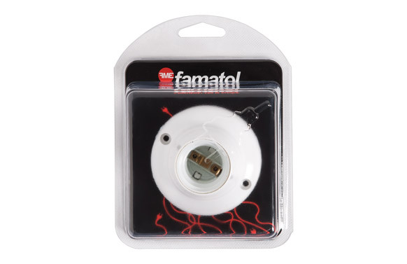 PORTALAMPARAS ZOCALO RECTO E-27 BLANCO