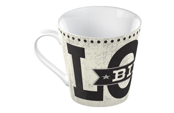 MUG FINE CHINA LOVE BIRDS BLANCO