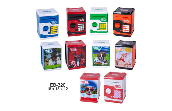 CAJA FUERTE CON SONIDO MASCOTAS/EB340