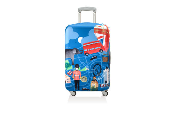 FUNDA MALETA DECORADA 58X65 LONDON