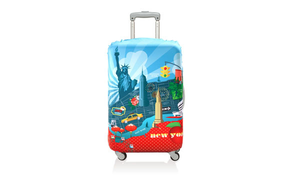 FUNDA MALETA DECORADA 58X65 NEW YORK