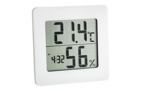 TERMO-HIGROMETRO RELOJ DIGITAL BLANCO