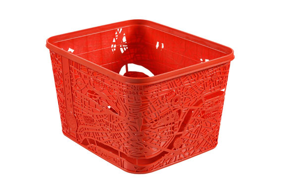 CAJA BOX LONDON 18 L ROJO 35X30X24CM