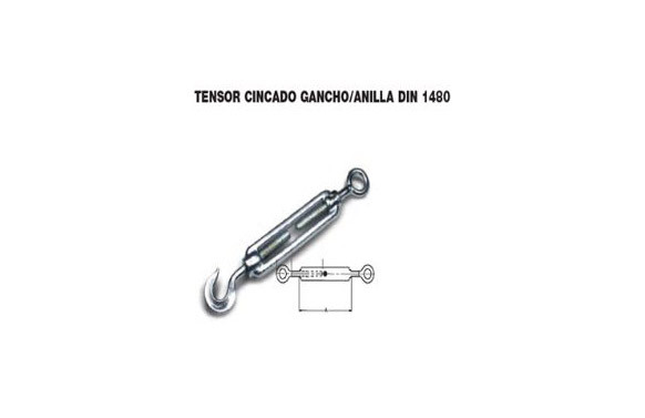 TENSOR GANCHO ANILLA GALV 6