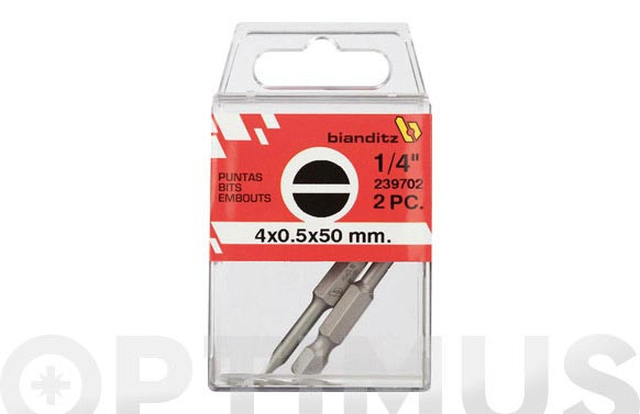 PUNTA ATORN B/RECT 1/4 (BL 2PZ) 8X1,2 X 50 MM