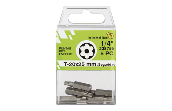 PUNTA ATORN TX SEGUR 1/4(BL5PZ) 20 X 25 MM