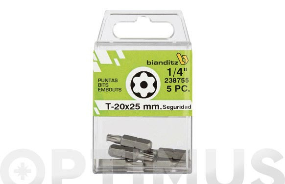 PUNTA ATORN TX SEGUR 1/4(BL5PZ) 30 X 25 MM