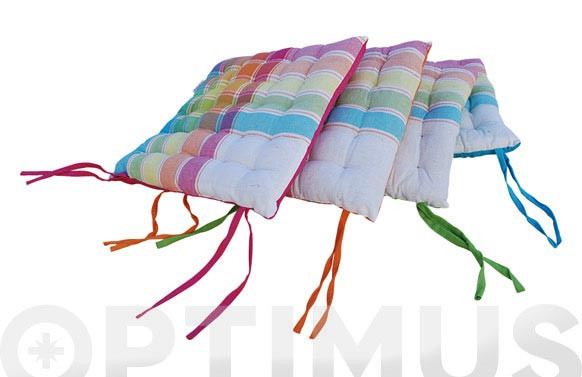 COJIN SILLA ALGODON COLORES
