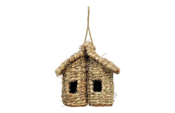 CASETA PAJAROS NATURAL BILOCAL 15 X 25 X 19 CM