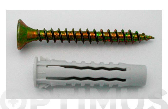 TACO NYLON 4 CARAS + TORNILLO Ø8MM- 6X50MM