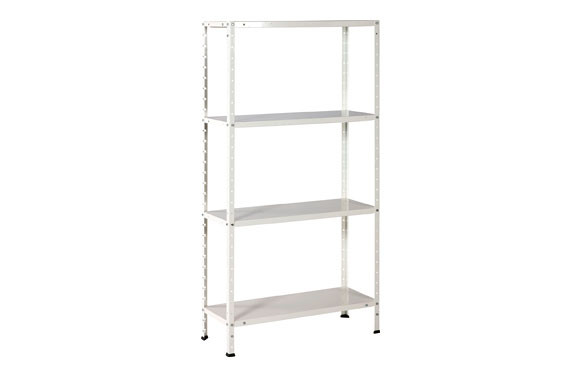 ESTANTERIA METALICA BLANCA 4 ESTANTES 145 X 72 X 30 CM.