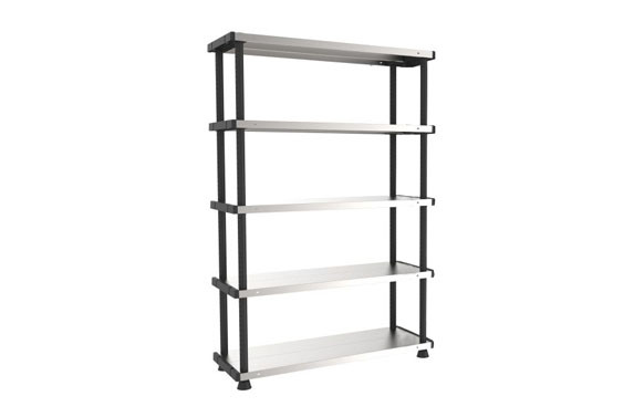 ESTANTERÍA DE METAL/RESINA MPSHELF 5 BALDASMETAL/NEGRO 185X120X45CM