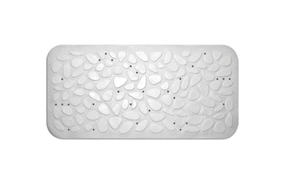 ALFOMBRA BAÑO PIEDRAS 75X36-BLANCO