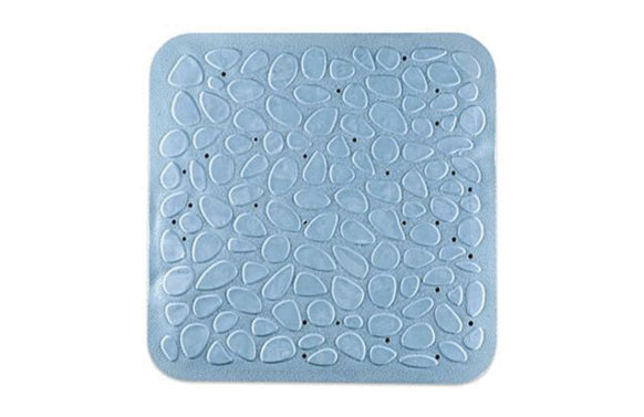 ALFOMBRA BAÑO PIEDRAS 54X54-AZUL