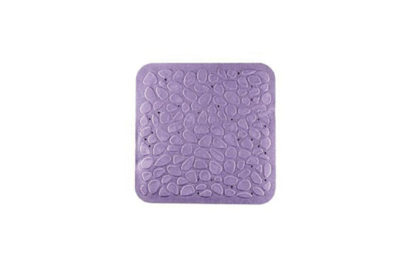 ALFOMBRA BAÑO PIEDRAS 54X54-LILA