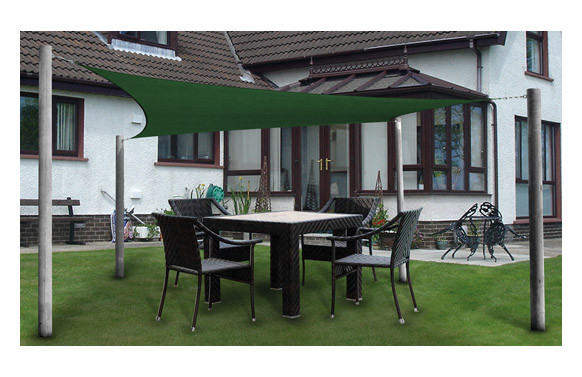 TOLDO VELA SOMBREO CUADRADO 3,6 X 3,6 M VERDE