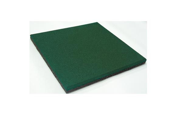 LOSETA CAUCHO GRANULADO 50X50X2 CM VERDE