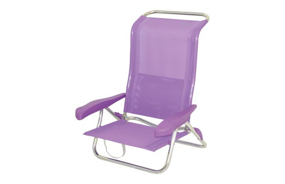 SILLA CAMA POSICIONES ALUMINIO PLAYA MULTIFIBRA LILA