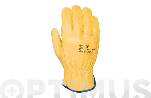 GUANTE PIEL FLOR VACUNO CORTO AMARILLO T/7