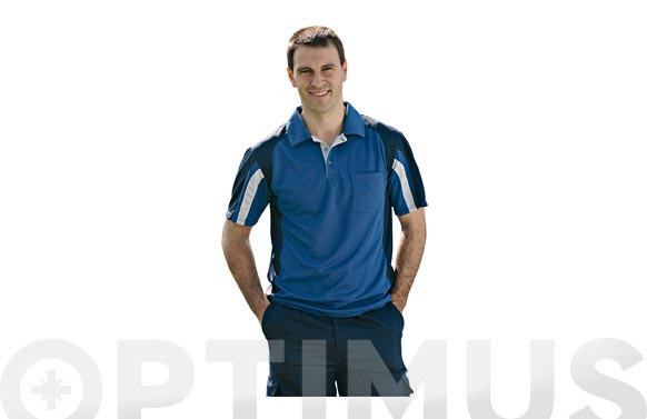 POLO COOLWAY TOP RANGE T.XXL AZUL/NEGRO