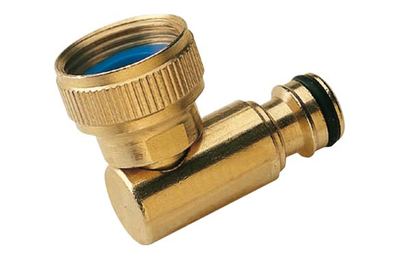 ADAPTADOR LATON ROSCA HEMBRA ¾\" EN CODO CONEXION RAPIDA