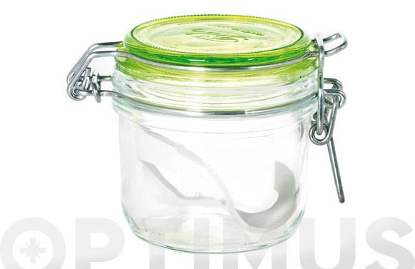 TARRO FIDO VIDRIO TAPA COLOR 125GR-VERDE
