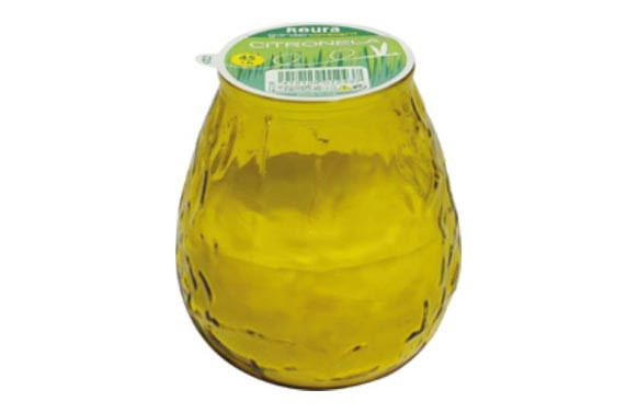 VELA VASO CRISTAL CITRONELA \'BISTROT\' AMARILLO 105XØ100MM 45H