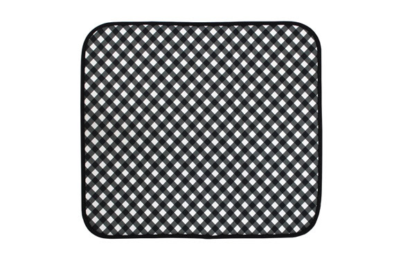 TAPETE ESCURRIDOR MICROFIBRACUADROS NEGRO 41 X 46 CM