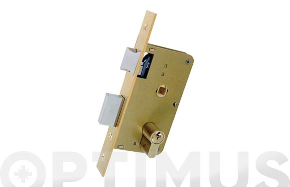 CERRADURA EMBUTIR MADERA GOLPE Y LLAVE 3100-CROMO/124X40