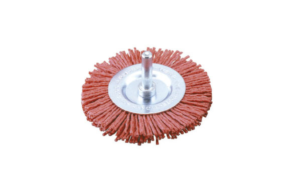 CEPILLO DISCO NYLON ABRASLON ROJO ESPIGA 6 MM Ø 75 GRANO 80