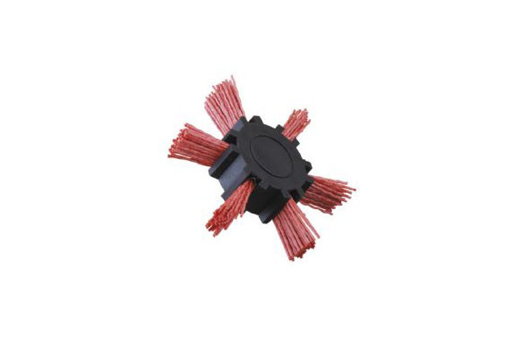 CEPILLO HELICE NYLON ABRASLON ROJO ESPIGA 6 MM Ø100 GRANO 80