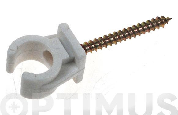 GRAPA CLIP BLANCA CON TORNILLO (BOLSA 5 UNIDADES) Ø 18 MM