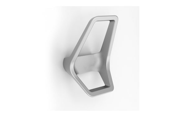 COLGADOR METALICO CROMO MATE 104X 69 MM